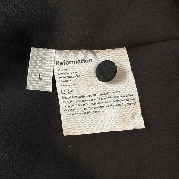 REFORMATION Odeon Sequin Mini Dress Long Sleeve Shimmer Sparkle Black - Picture 14 of 15